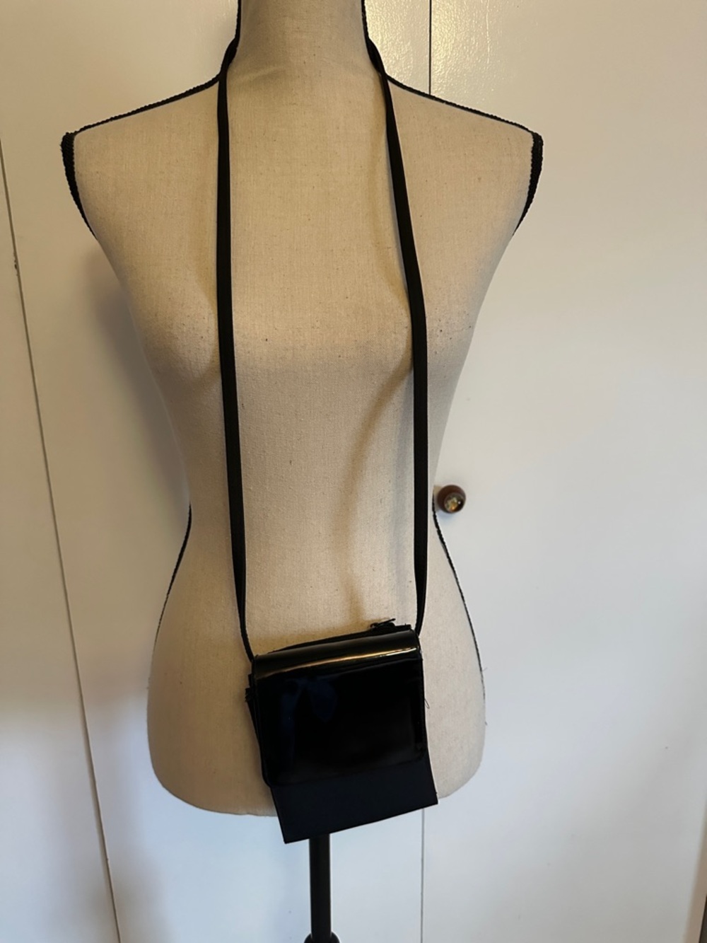 Black Patent Crossbody Bag - Sleek Women’s Shoulder Purse